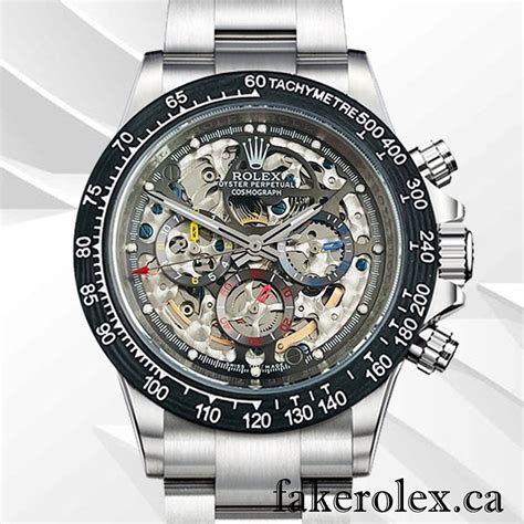 rolex daytona skeleton replica|fake rolex daytona for sale.